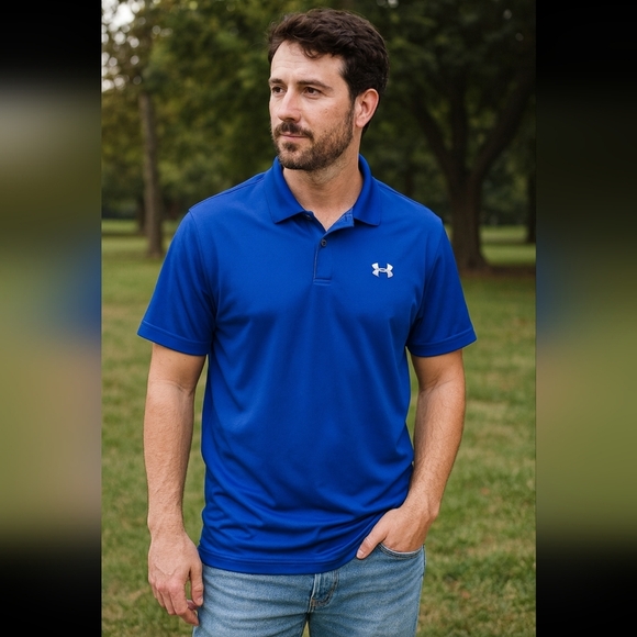 Under Armour Men's Blue Performance Polo - Size XL - Picture 1 of 3